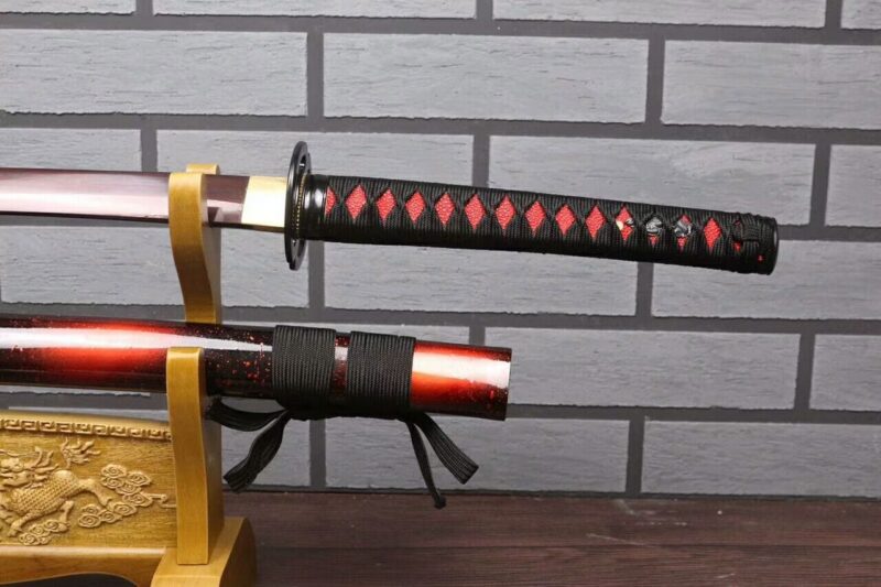 Katana Nemuro (acier Damas Rouge)