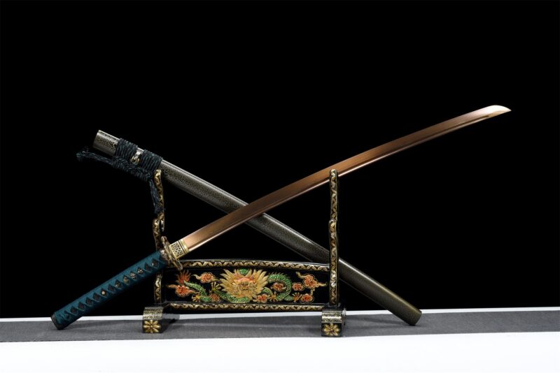 Katana Printemps (acier Damas Or Grillé)