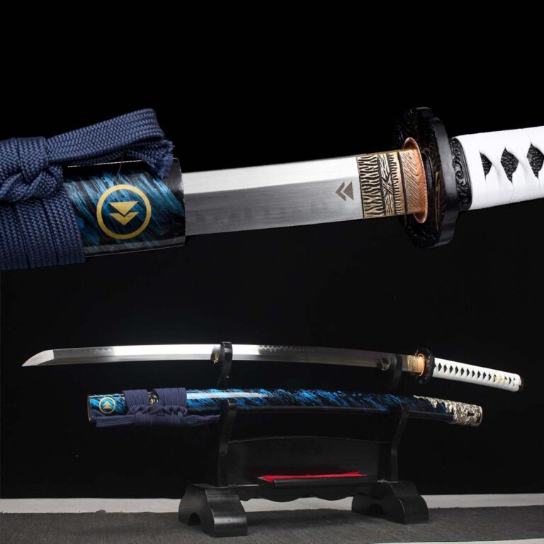 Katana Ghost Of Tsushima Premium (acier T10 Véritable Hamon & Peau De Raie)